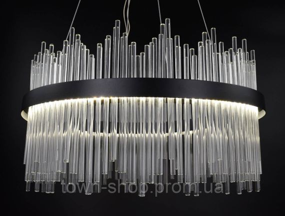 Люстра потолочная LED J881-600-bk Черный 50-180х60х60 см. | Зображення 5