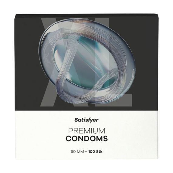 Презервативи - Satisfyer Premium Condoms 60 мм (XL), 100 шт. Sex Aura