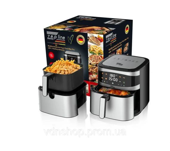 Фритюрница 12 л с двумя тенами 4200Вт Zepline ZP-216 с съемной корзинкой