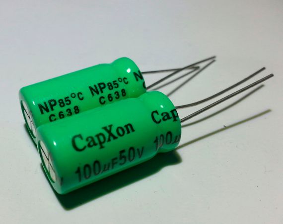 100mkf - 100v (неполярні електролітичні конденсатори) <NP> 16*25 | Зображення 1
