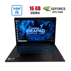 Ігровий ноутбук Б-клас Lenovo IdeaPad L340-15IRH Gaming / 15.6" (1920x1080) IPS / Intel Core i5-9300HF (4 (8) ядра по 2.4 - 4.1 GHz) / 16 GB DDR4 / 256 GB SSD + 1000 GB HDD / nVidia GeForce GTX 1650, 4 GB GDDR5, 128-bit / WebCam б/в