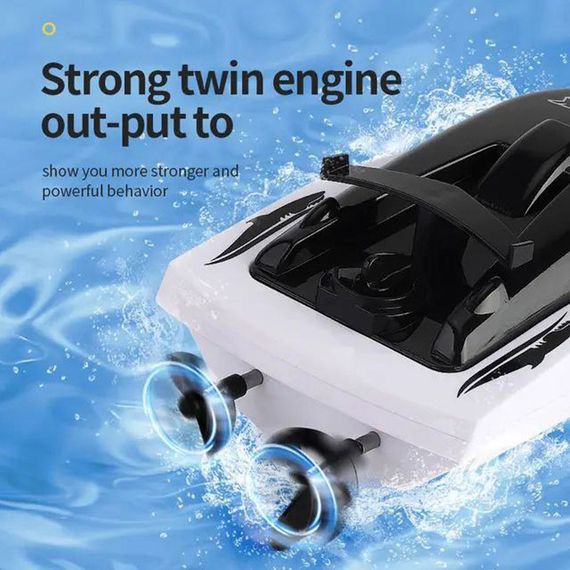 Катер на радіокеруванні Speedboat SHARK 2 в 1 іграшка акула на радіокеруванні | Зображення 5