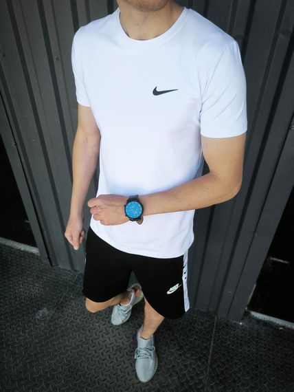 Літній чоловічий комплект Nike футболка + шорти + бананка | Зображення 3