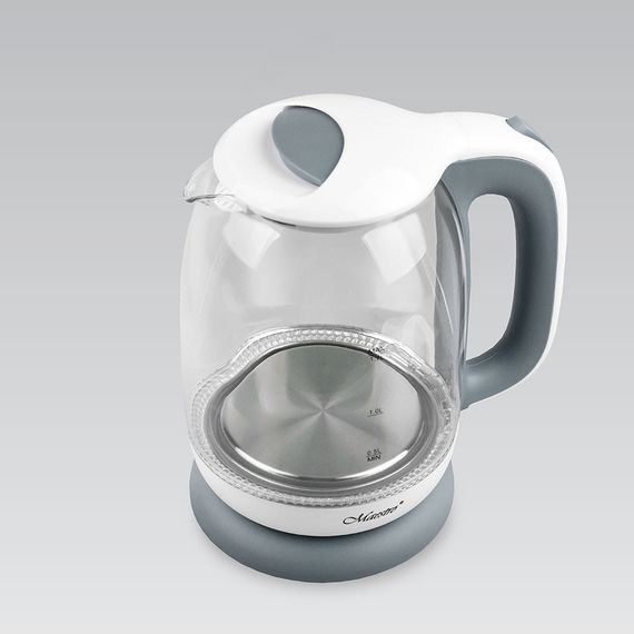 Электрочайник стеклянный Maestro MR-056-GREY, 1.7 л, 2200 Вт, с подсветкой