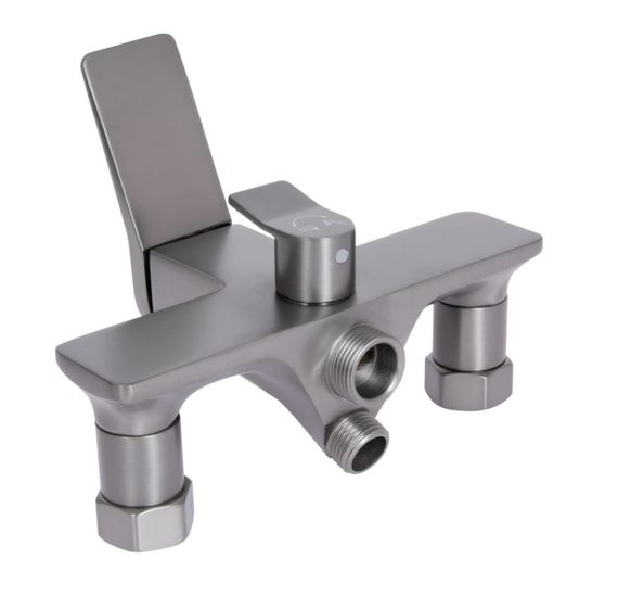 Змішувач для ванни Qtap Presto з душовим гарнітуром Graphite QTPRE2601GRP45583 | Зображення 2