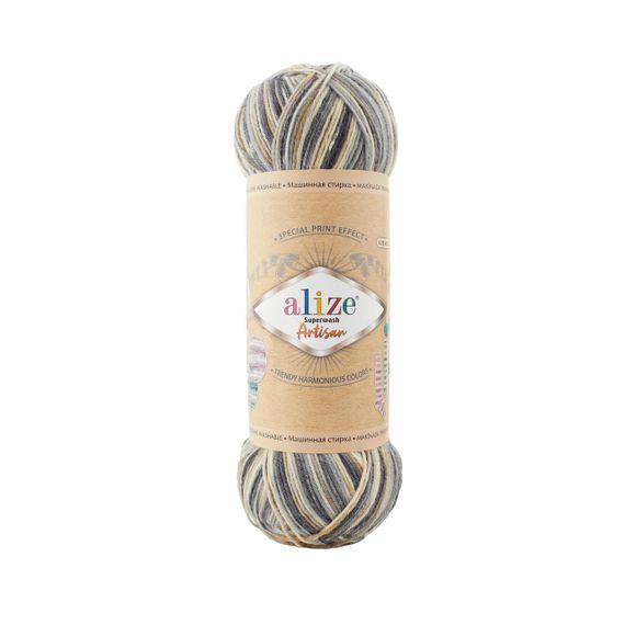 Пряжа Alize Superwash Artisan № 900  (Алізе Супервош Артісан) – 75% вовна, 25% поліамід, 100 г / 420 м5