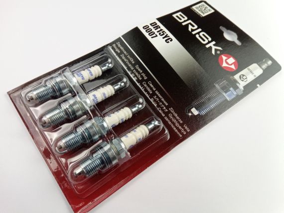 Свічка запалювання BRISK YTTRIUM DR15YC1 (Lanos 1.6) к-т, Чехія (DR15YC1.4B)