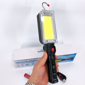 Фонарь кемпинговый ZJ-8859-COB-3 аккумуляторный 18650 х 2, зарядка от micro USB, с магнитом GU-394 и крючком