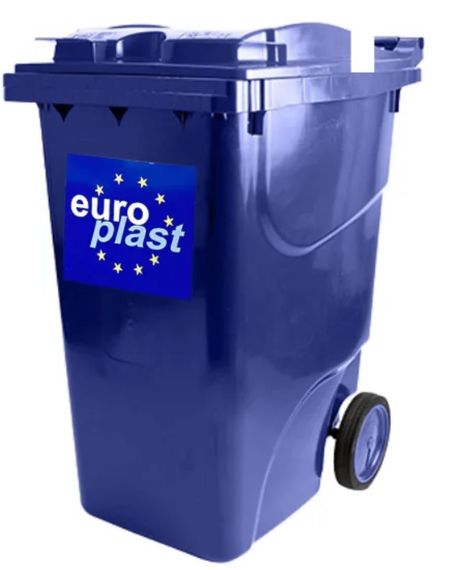 Сміттєвий бак пластиковий синій 360 літрів