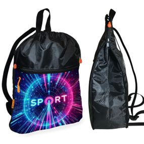 Рюкзак-мешок для обуви,спортивной формы Sport детская сумка для сменки с расширителем (01427)