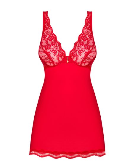 Сорочка Obsessive Luvae babydoll Красный S/M | Зображення 2