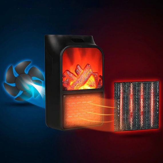 Тепловентилятор электрический Flame Heater | Дуйко для тепла | Электро дуйчик, HM-367 Ветродуйка обогреватель | Зображення 6