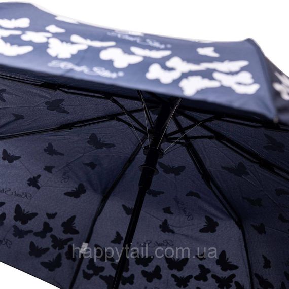 Зонт полуавтомат синий с принтом 97 см, прочный складной зонтик на 8 спиц с чехлом | Зображення 6