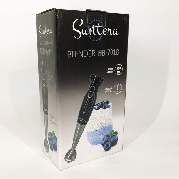 Кухонний блендер для овочів Suntera HB-701B 500 Вт, Блендер для дитячого пюре Портативний WN-11 | Зображення 3