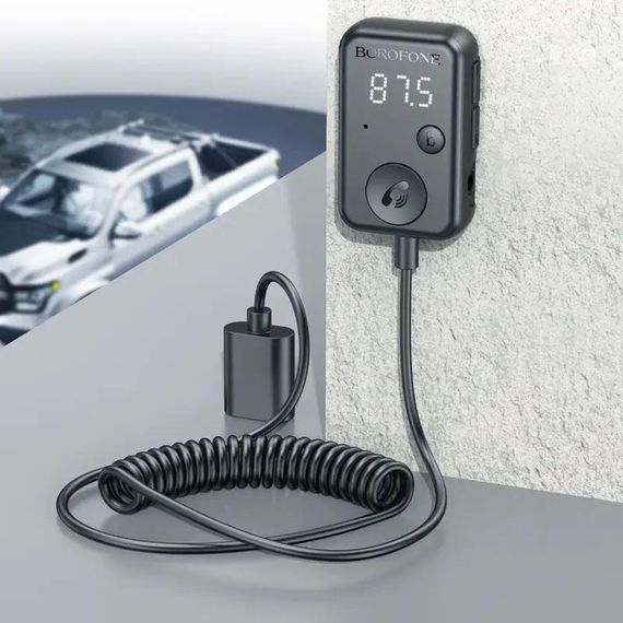 Bluetooth аудіо ресивер Borofone BC49 June (USB-A) Black | Зображення 3