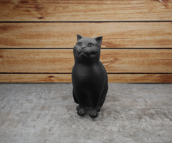 Статуетка кота Чорний, що сидить, 150 | Зображення 1