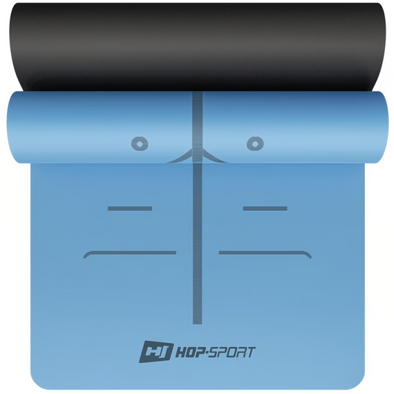 Йога-мат Hop-Sport PU 0,5см 183 x 68см HS-P005GM темно-синій