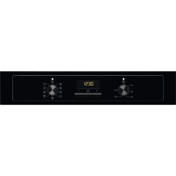 Духова шафа Electrolux електрична, 65л, A, дисплей, конвекція, телескопічні напрямні, чорний (EOF3H50BK) | Зображення 1