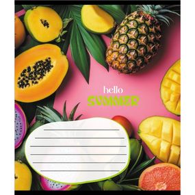 Тетрадь ученическая "Фруктовый сет" 018-530414K-1 в клеточку, 18 листов