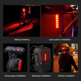 Стоп-сигнал в зборі велосипедний LEADBIKE LD80-6LED, Ліхтарі для велосипеда з поворотниками DB-60