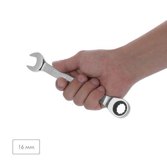 Ключ комбінований з тріскачкою 16 мм PROF, Cr-V INTERTOOL XT-1356 | Зображення 2