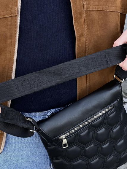 Месенджер шкіряний Tommy Hilfiger чорні шестикутники | Зображення 7