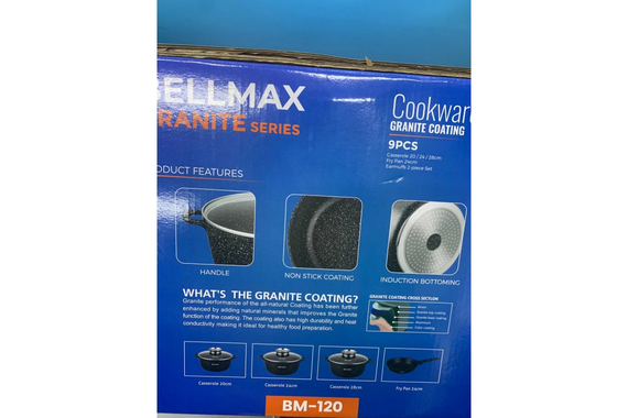 Набор посуды 9 предметов Bellmax Cookware Set BM-120 | Зображення 5