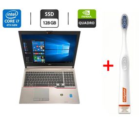 Мобільна робоча станція Б-клас Fujitsu Celsius H730 / 15.6" (1920x1080) TN / Intel Core i7-4900MQ (4 (8) ядра по 2.8 - 3.8 GHz) / 16 GB DDR3 / 128 GB SSD / nVidia Quadro K2100M, 2 GB GDDR5, 128-bit / WebCam б/в + Подарунок Зубна щітка Colgate