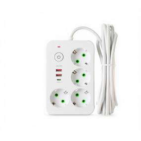 Сетевой фильтр-удлинитель 4 розетки 2xUSB-A 1xUSB-C 5м белый HP-5-47