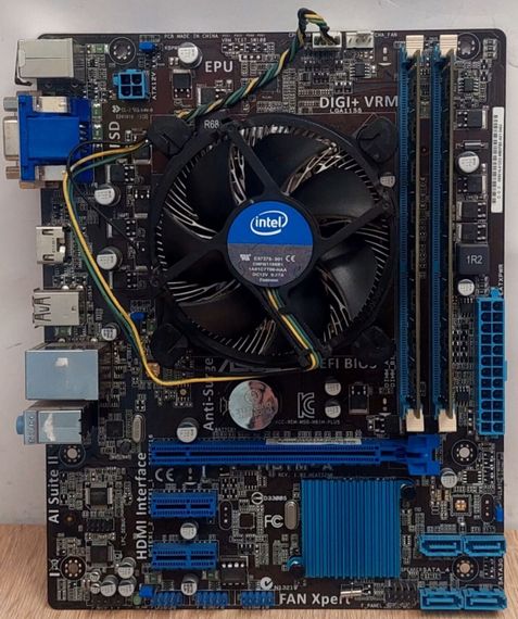 Комплект: материнская плата Asus H61M-A / Intel Core i5-3470 (4 ядра по 3.2 - 3.6 GHz) / 16 GB DDR3 / Intel HD Graphics 2500 / Socket LGA1151 / Кулер б/у | Зображення 4