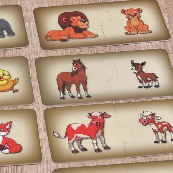 Настольная игра "Чей малыш" 0451 из 30 карточек с рисунками | Зображення 3