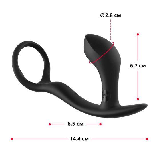 Анальна пробка з ерекційним кільцем Fun Factory BOOTIE RING slate sexstyle | Зображення 1