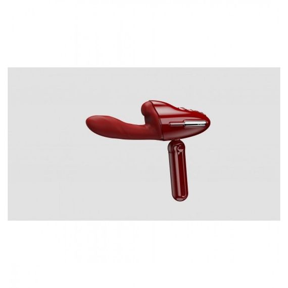 Вибратор трансформер с вращением, фрикциями и подогревом Qingnan No.9, с подставкой и пультом sexstyle | Зображення 9