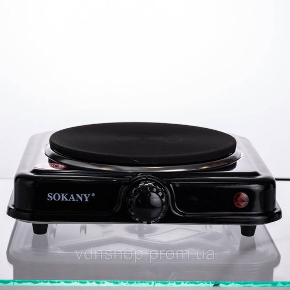 Настольная электрическая плита SOKANY SK-5109 на одну конфорку 1000Вт Черная | Зображення 1