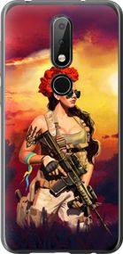 Чехол на Nokia 6.1 Plus Украинка с оружием "5316u-1539-17620"