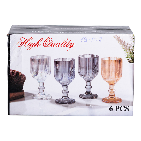 Набор рюмок на ножке 6 шт стеклянные 50 мл HP-19-107 | Зображення 4