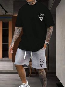 Комплект футболка та шорти ДТФ (оверсайз)