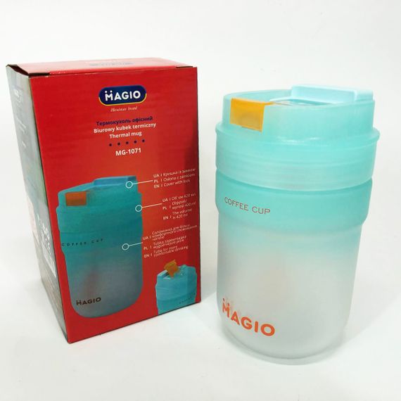 Термокухоль офісний Magio MG-1071 420 мл, Термос туристичний для напоїв, Термоси для фітнесу | Зображення 3