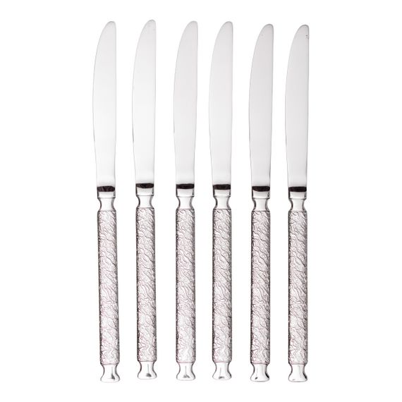 Набір столових ножів 6 (шт)  з нержавіючої сталі 23 (см) Срібло HP-8-37 | Зображення 1
