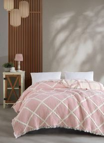 Муслінове покривало Moss Ivory Muslin 230 х 250 см. Pudra