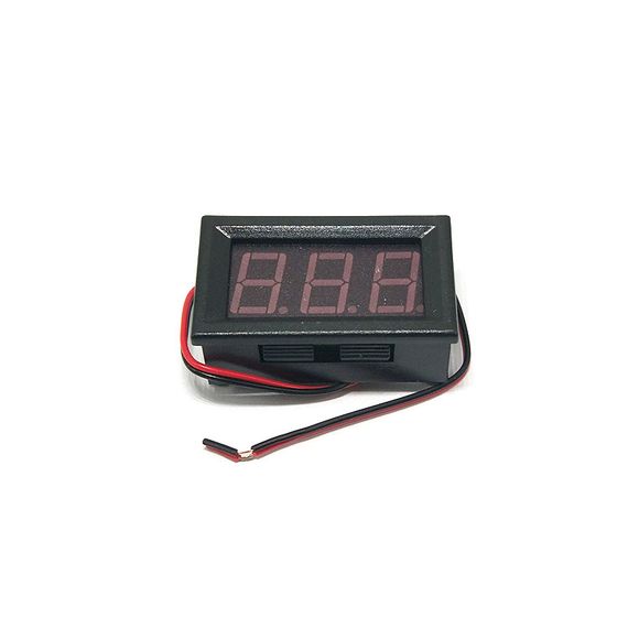 Вольтметр цифровой 2,5-30V 0.36 встраиваемый (два провода) КРАСНЫЙ | Зображення 1
