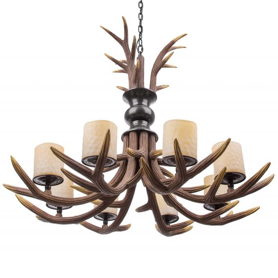 Люстра Рога подвесная деревянная E14 40W BR (BKL-099S/8) | Зображення 4