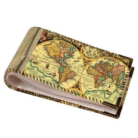 Візитниця для пластикових карт Карта мира 10,5х6,5 см (VZK_16A038_BR)