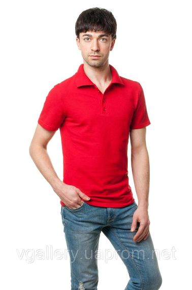 Футболка чоловіча ПОЛО — Червона з коротким рукавом 3XL