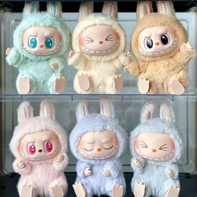 Мягкая игрушка Labubu Pop Mart сидячий Монстрик, мягкая плюшевая игрушка сюрприз Лабубу 15 см