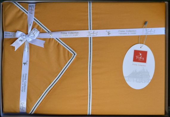 Постельное белье Turkiz Ranforse Prima 200 х 220 см Carven Mustard | Зображення 3
