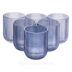 Набо стаканов 6 шт стеклянные стаканы 250 (мл) для сока, лимонада, коктейлей стаканы для напитков Голубой HP7112BL