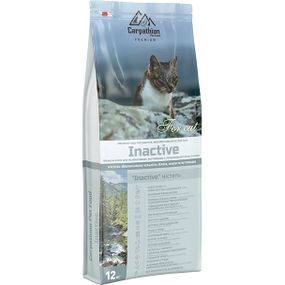 Carpathian Inactive Для малоактивных, кастрированных и стерилизованных кошек. С курицей и палтусом. Для выведения шерсти 12 кг.