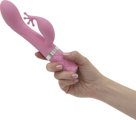 Розкішний вібратор-кролик Pillow Talk - Kinky з кристалом Сваровські, потужний, Pink | Зображення 2