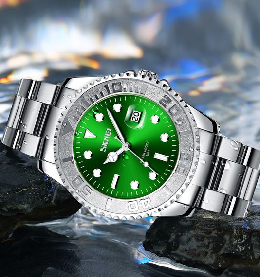 Чоловічий годинник Skmei 9295SIGN Silver-Green | Зображення 2